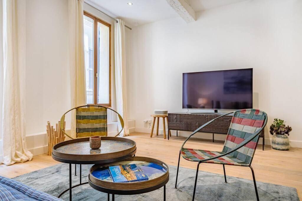 Appartement 5*, Climatise, Avec Terrasse Au Quartier Le Panier Marseille Eksteriør bilde