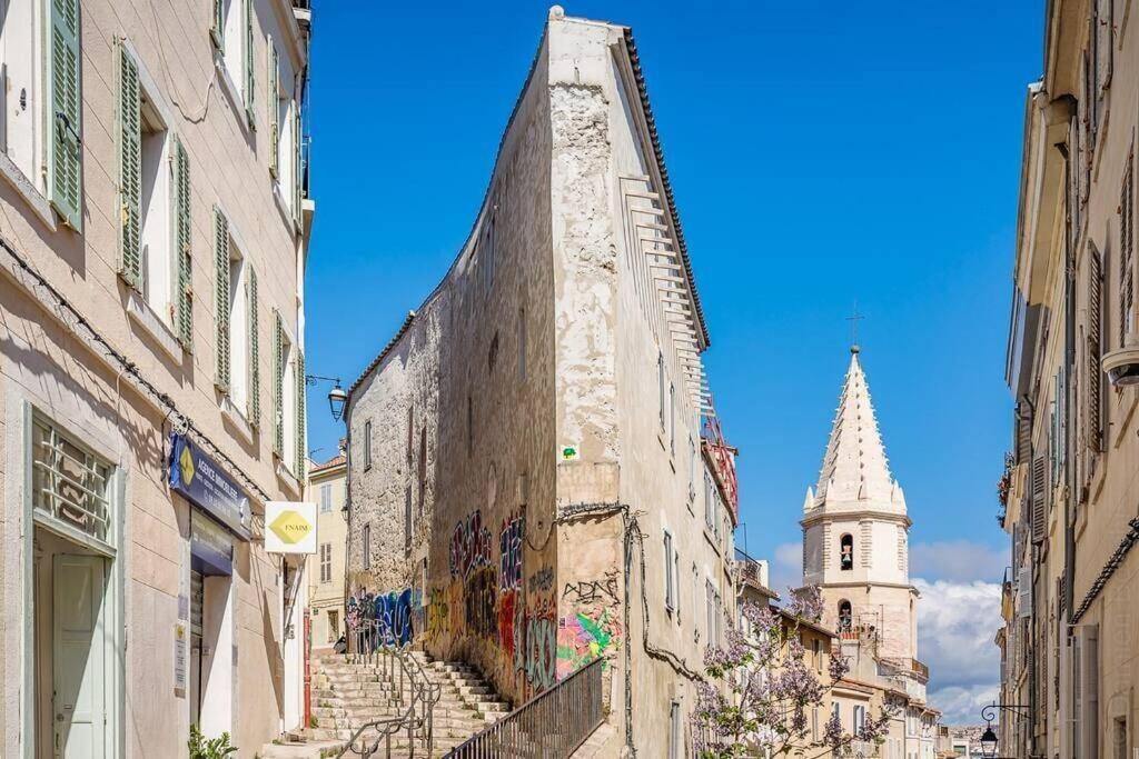 Appartement 5*, Climatise, Avec Terrasse Au Quartier Le Panier Marseille Eksteriør bilde